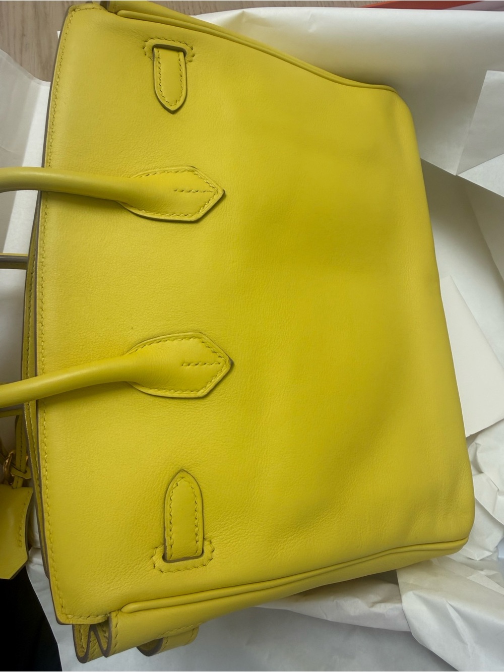 Hermes Yellow Birkin 25 with Gold Hardware - Picture 8 of 9